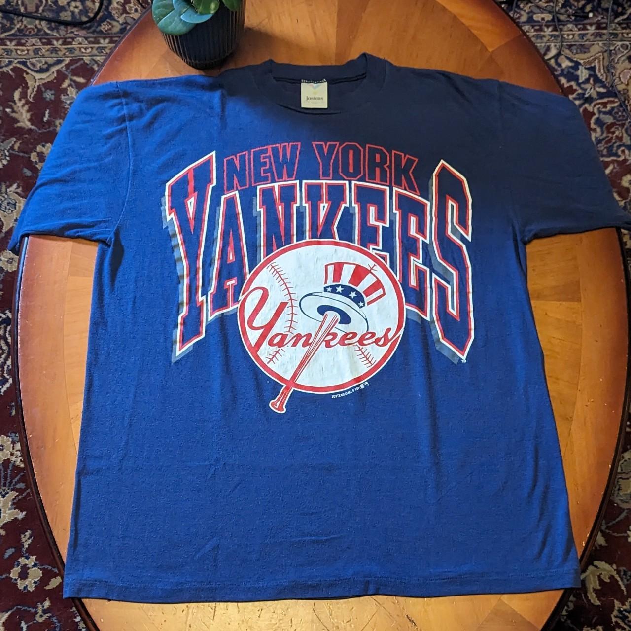 Vintage 1991 New York Yankees Single Stitch Tshirt - Depop