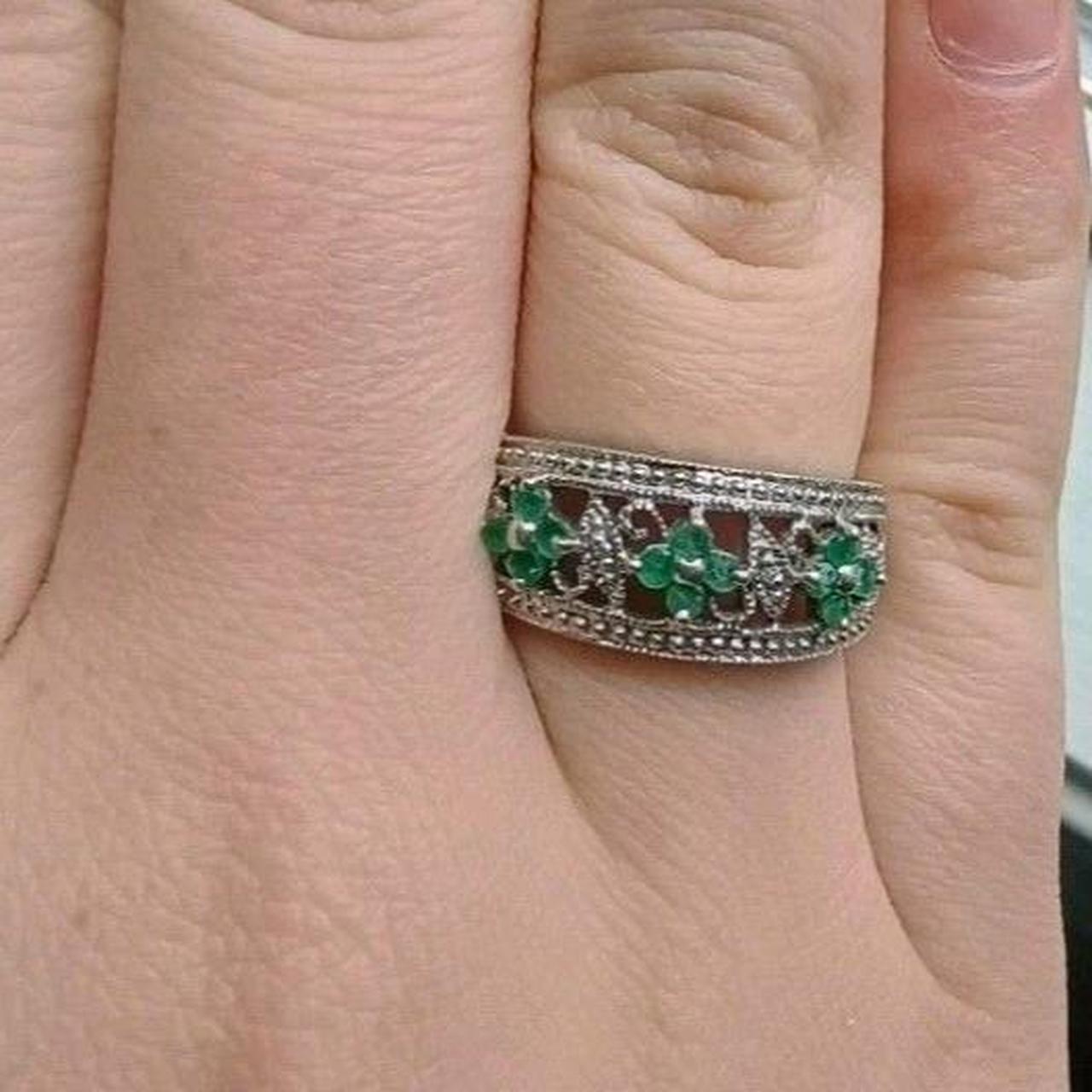 Source Unknown Women's Ring - Silver – Emerald st… - image 1