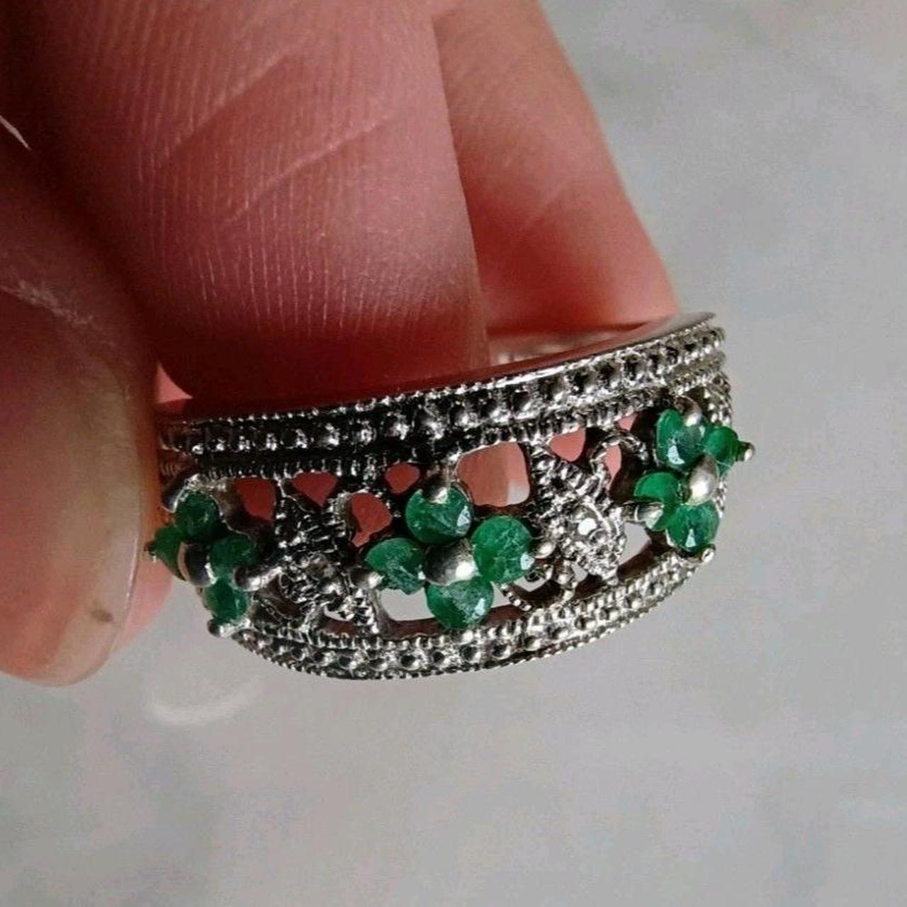 Source Unknown Women's Ring - Silver – Emerald st… - image 6
