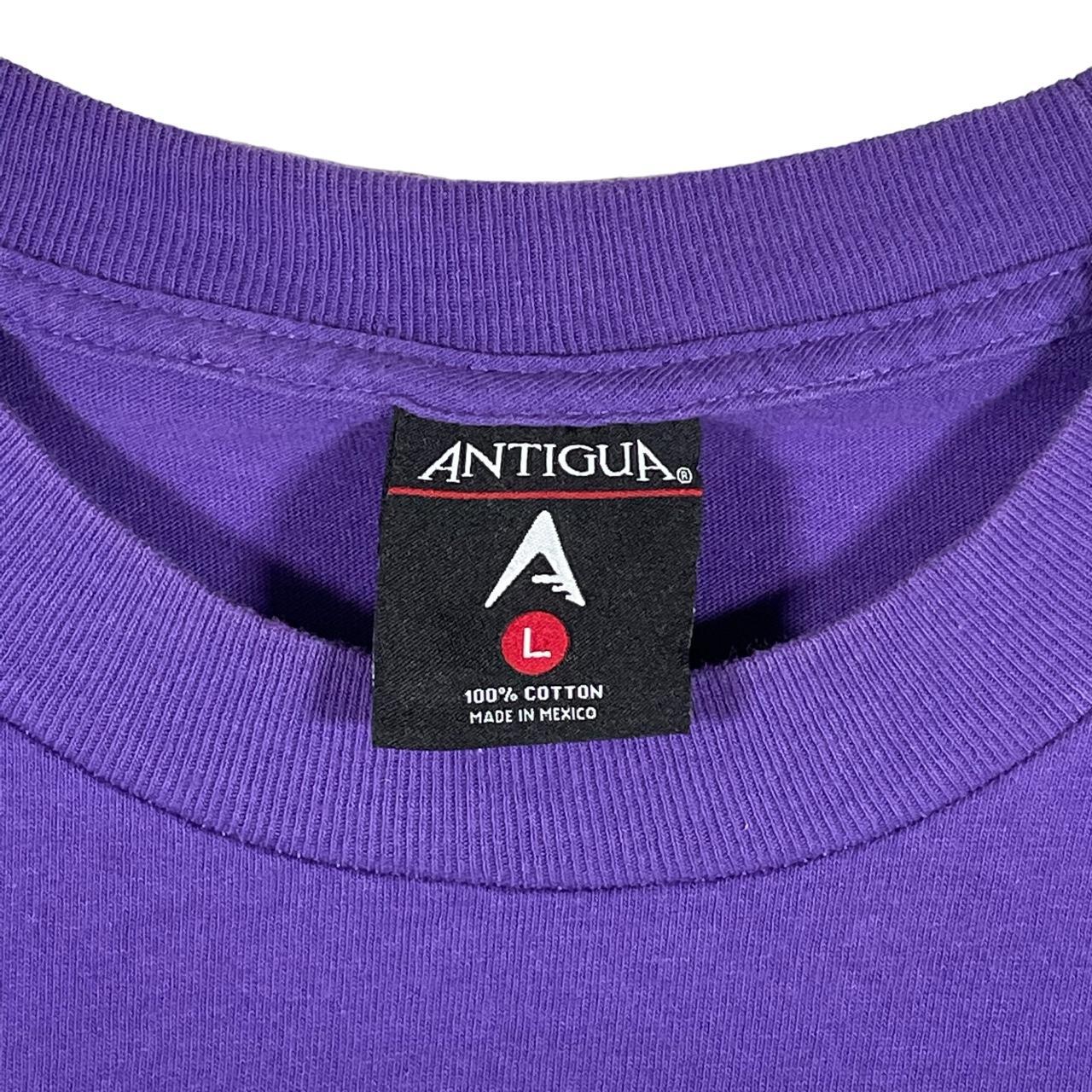 Antigua Apparel Men's Purple and Yellow T-shirt | Depop