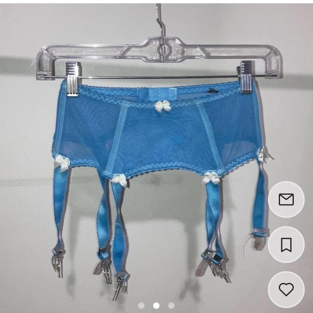 Repop! 🌀💙 Baby blue garter belt vintage w no label... Depop