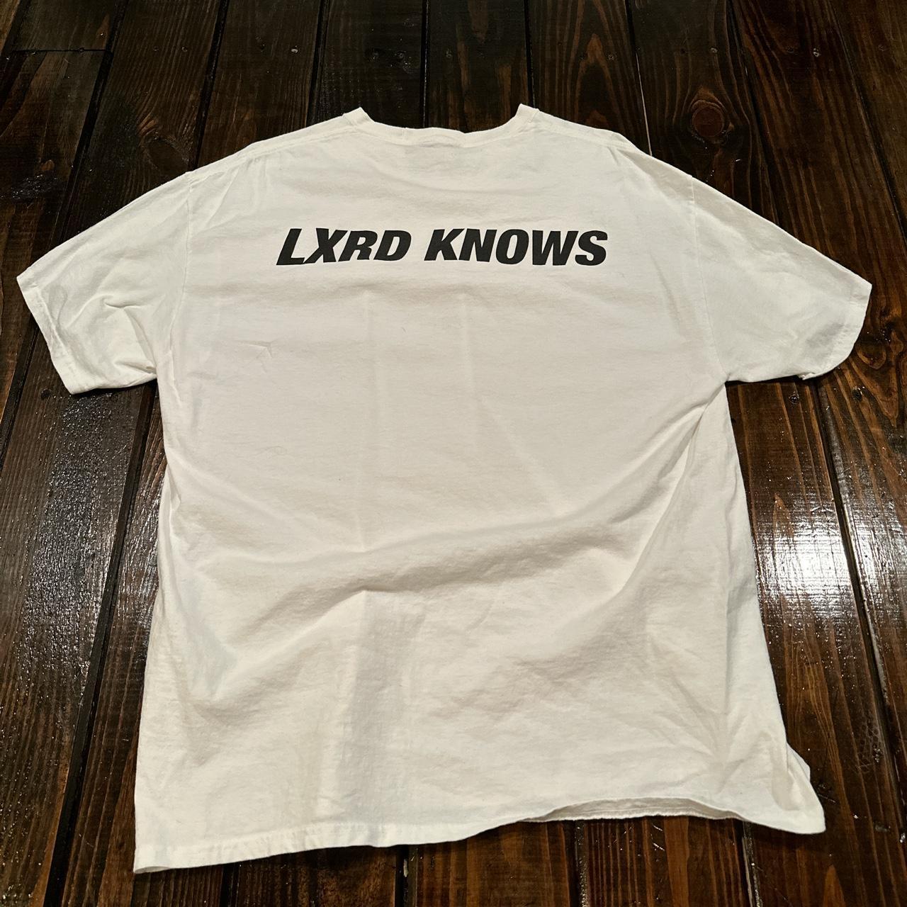 LXRD KNOWS OG UZI LOGO TEE XL LORD KNOWS NO FLAWS OR | Depop