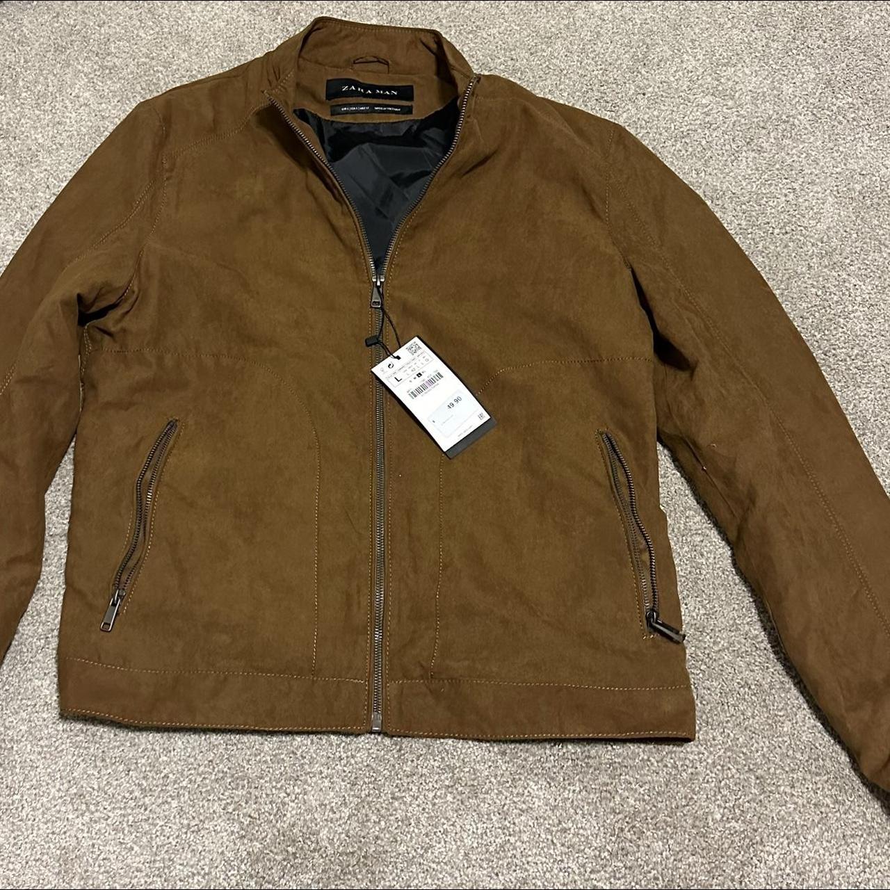 Suede jacket hot sale mens zara