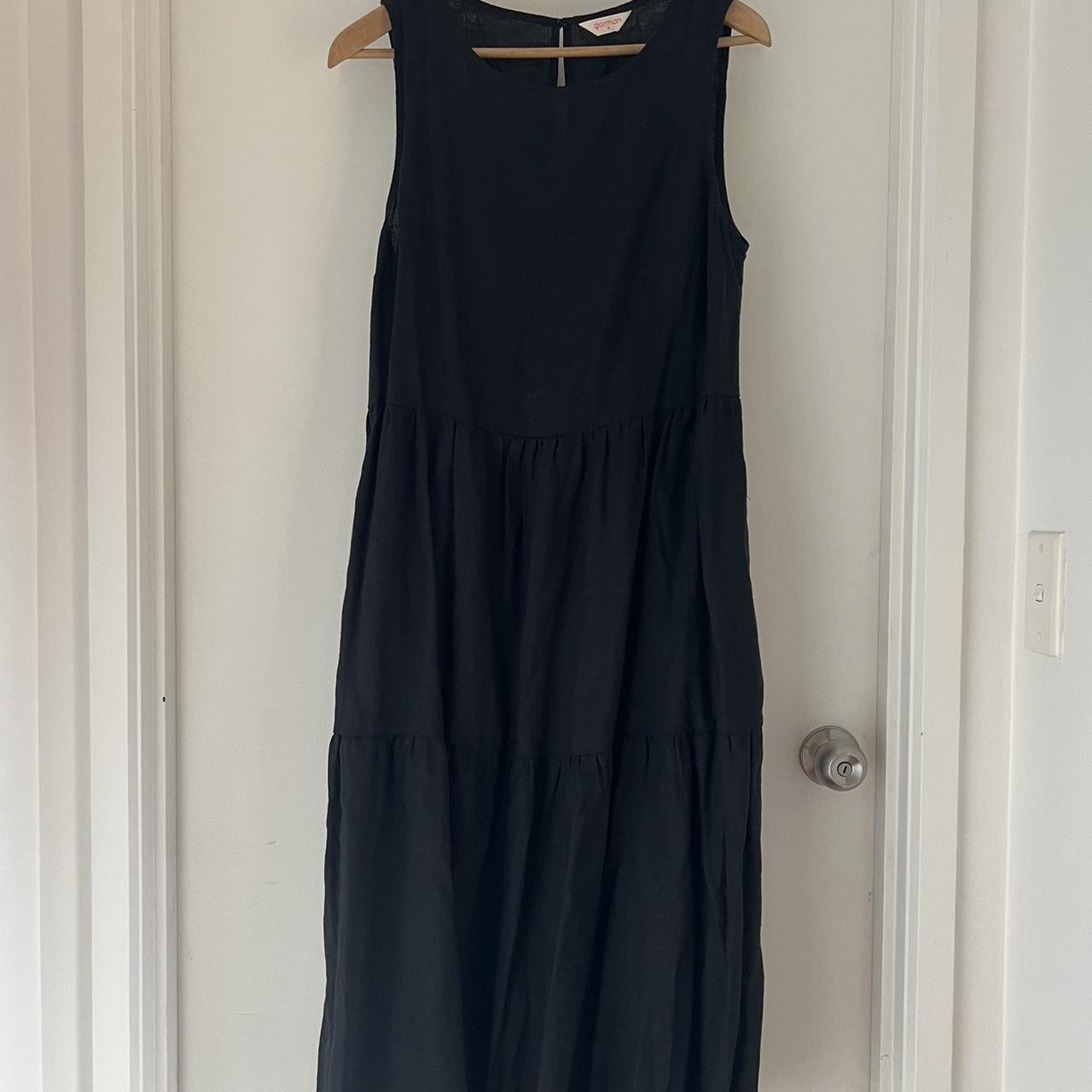 Black linen Gorman dress Size 10 Like new condition - Depop