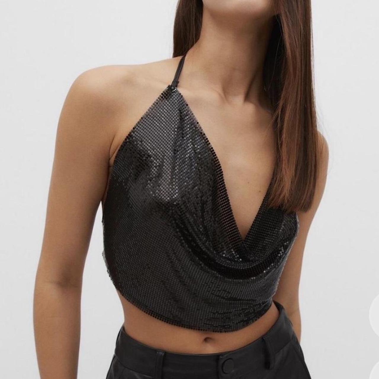 Black Chainmail Top