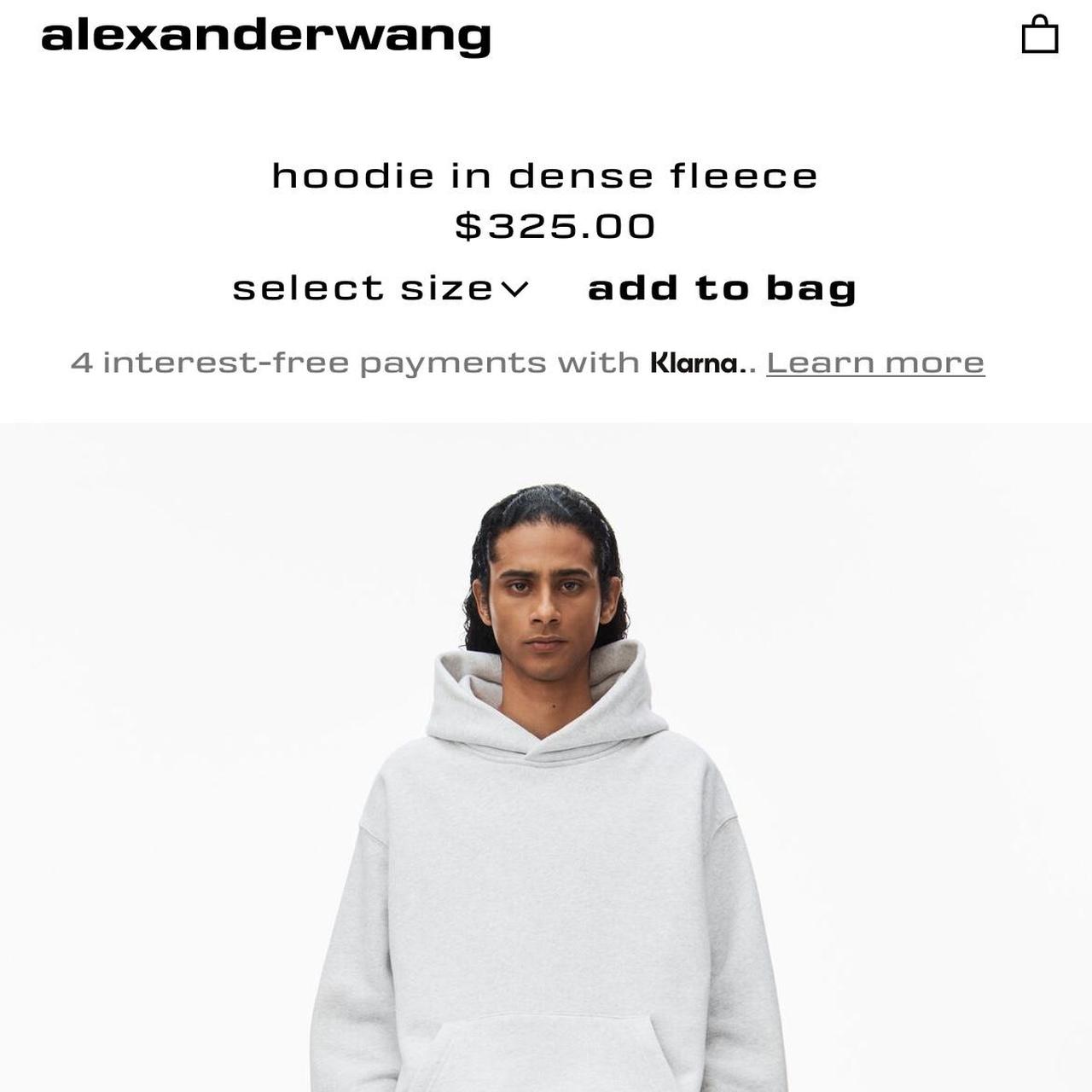 Alexander wang dense fleece hoodie best sale