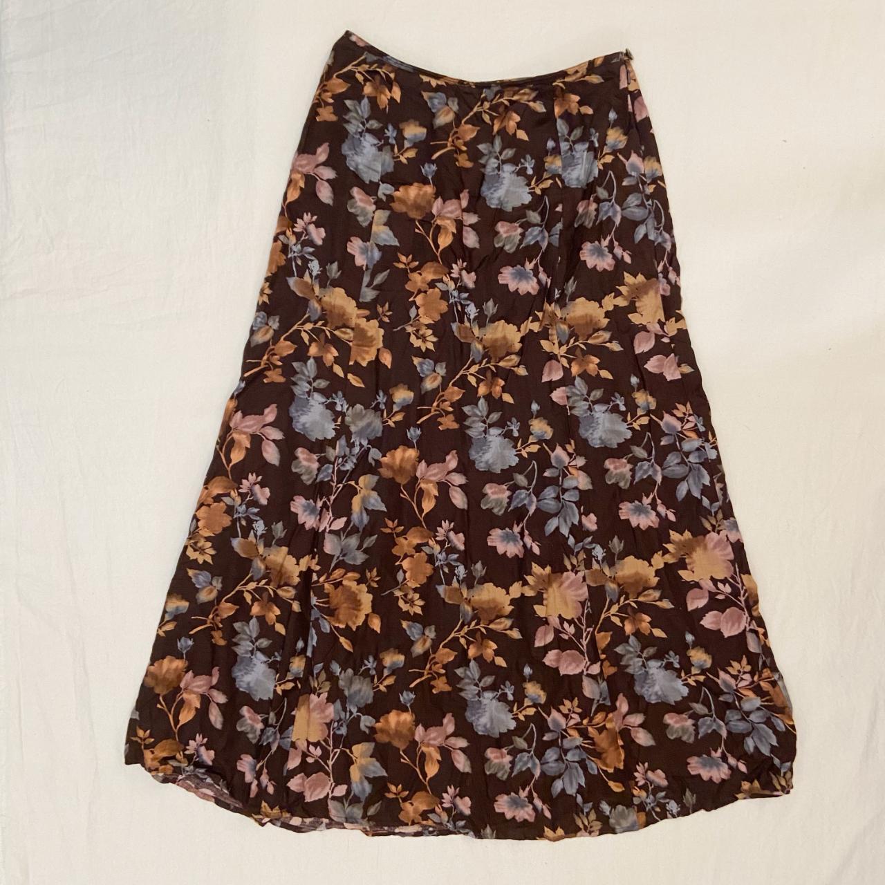 Liz Claiborne Floral Midi Skirt Waist: 28