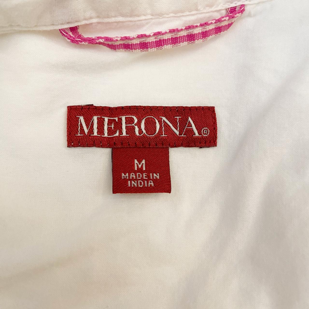 Merona White Button-Down Shirt Fabric: 100% Cotton - Depop