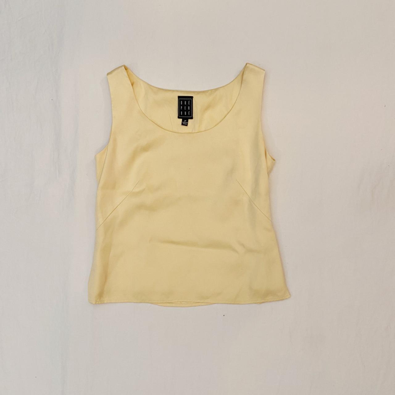 Due Per Due Yellow Top Fabric: 100% Silk - Depop