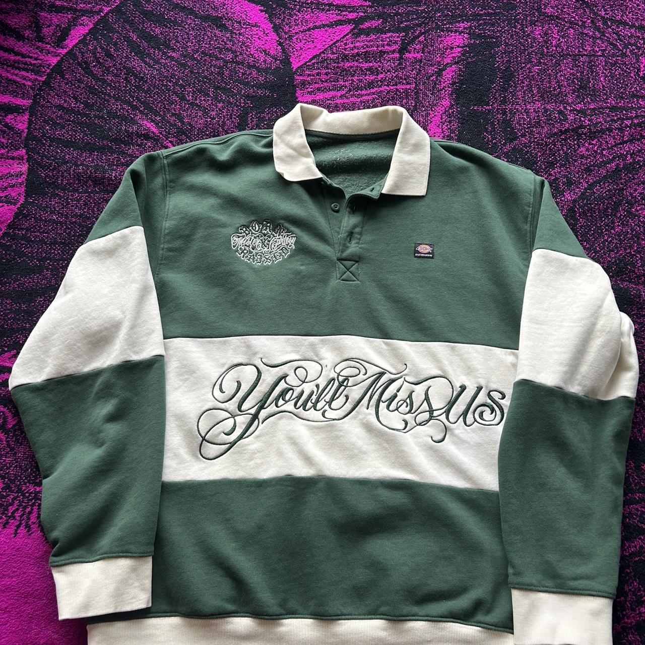 MR CARTOON BORN RAISED RUGBY SHIRT GREEN 卸売 通販