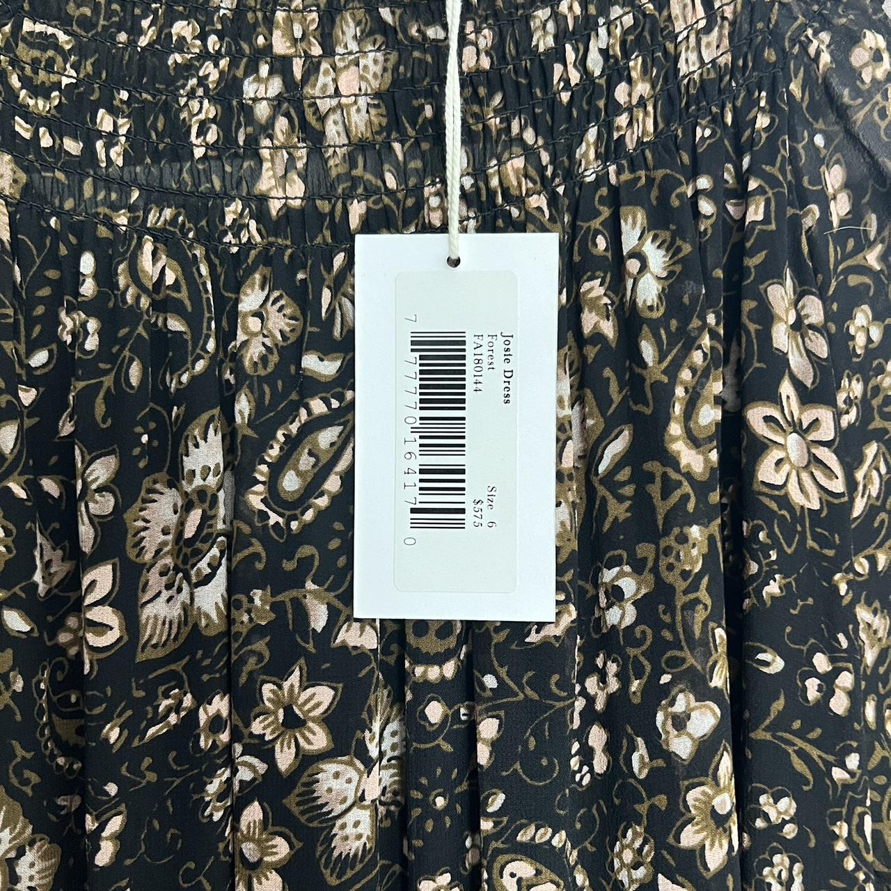 Ulla Johnson Josie brown floral deals silk dress in Forest