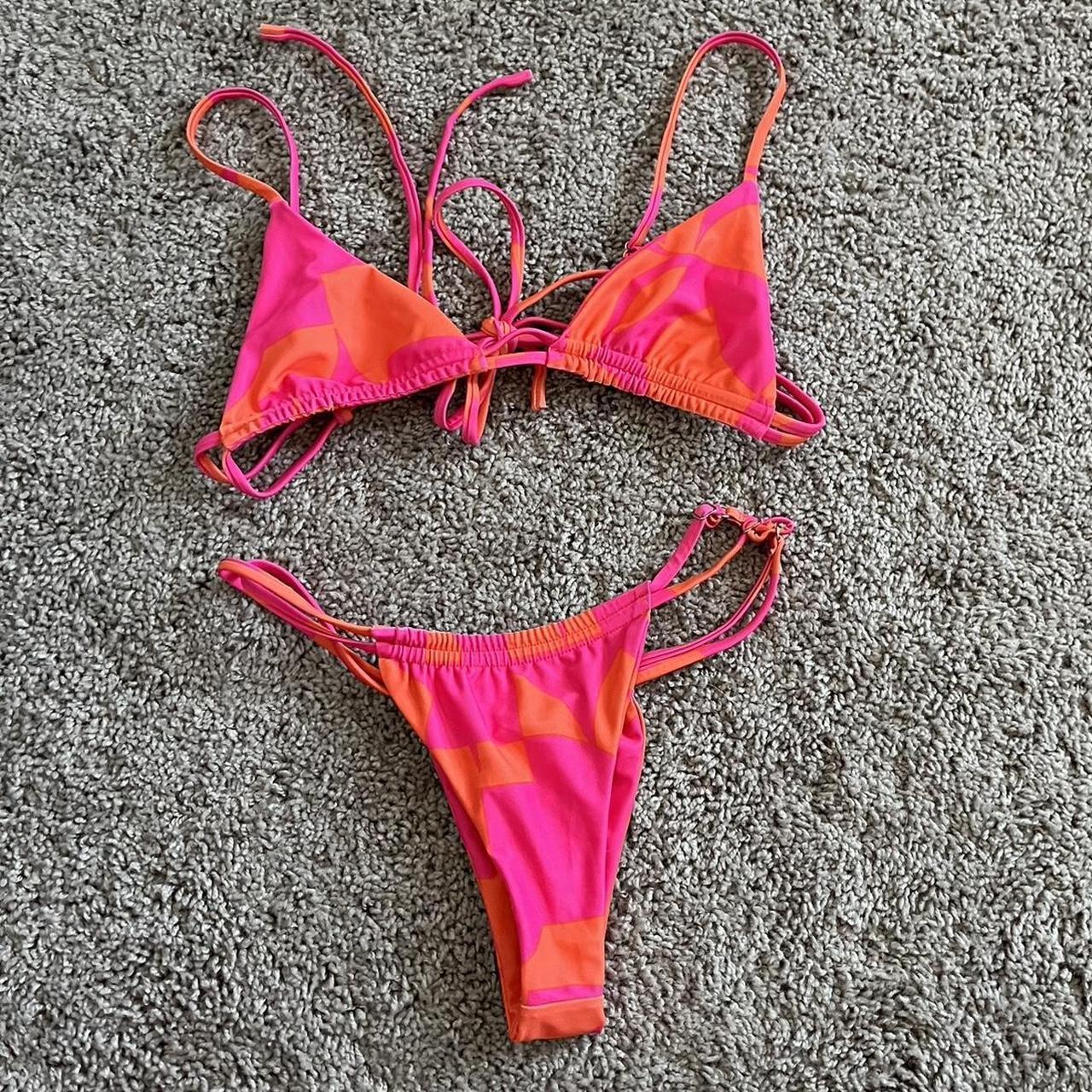 Tiger Mist Women S Pink And Orange Bikinis And Tankini Sets Depop