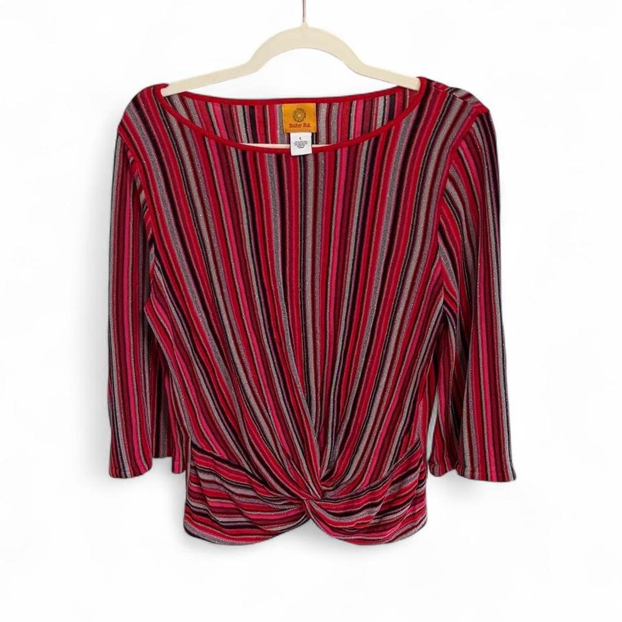Ruby Rd. Women's Blouse - Multi/Red - L – Ruby Rd… - image 1