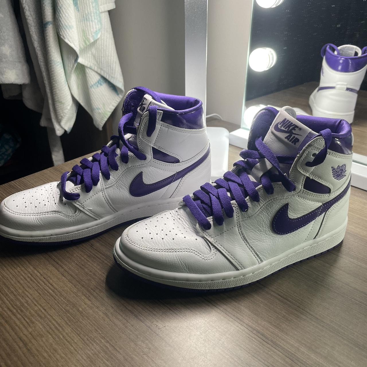 Women's Air Jordan 1 High OG 'Court Purple'. Work... - Depop