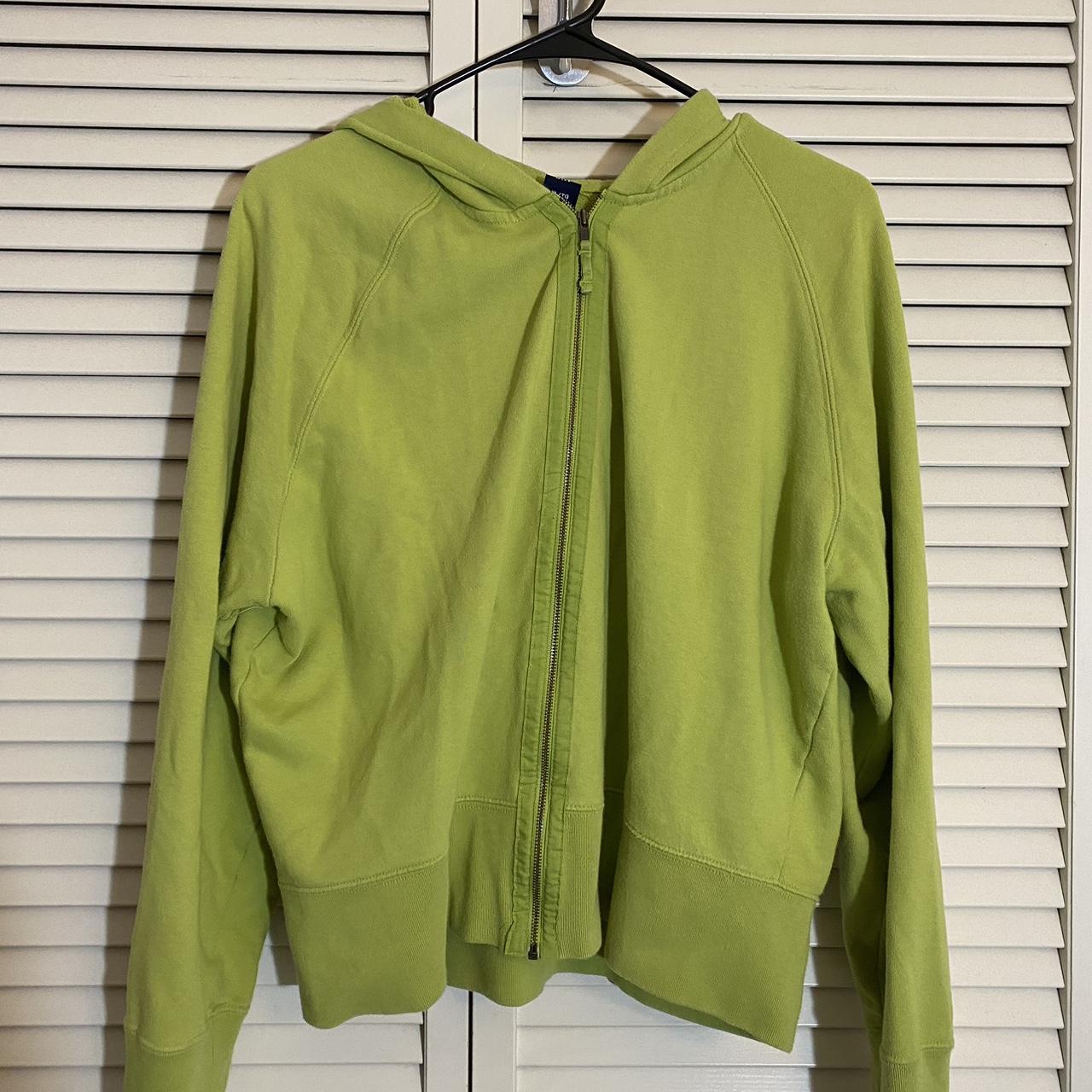 Green zip up jacket size XL but first more like a... Depop