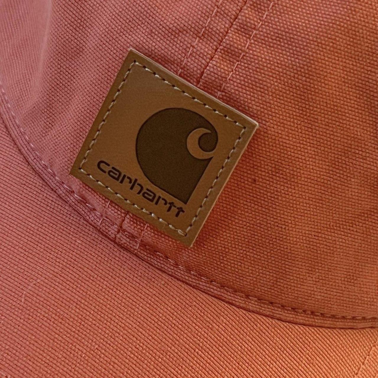 Carhartt Women's Pink and Orange Hat Depop