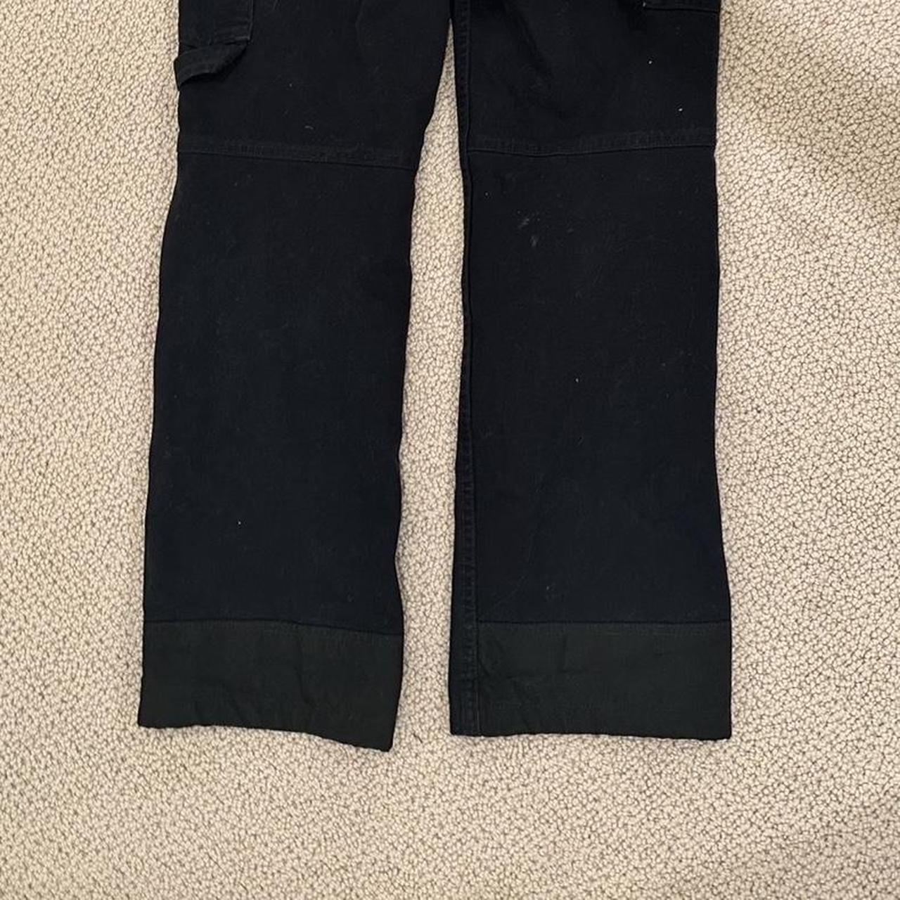 Double Knee Black Carhartt overalls -barely worn... - Depop