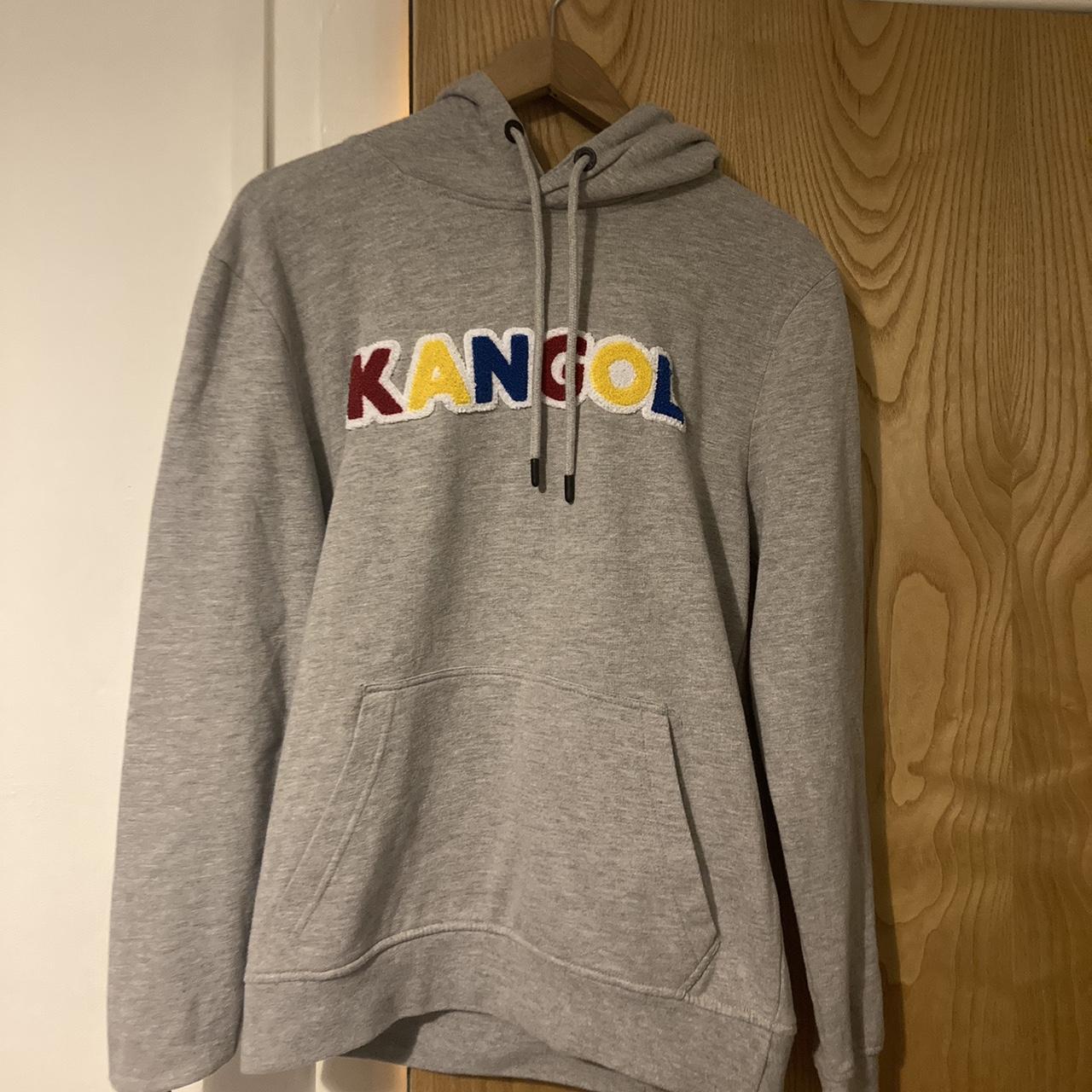 Kangol men’s medium hoodie in grey, in great condition Depop