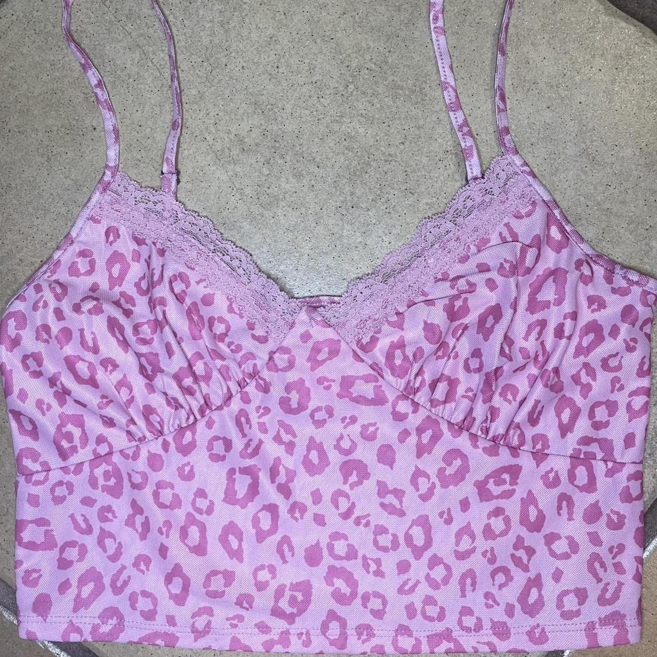 Y2K lace trim, cheetah print, pink tank top, #tillys