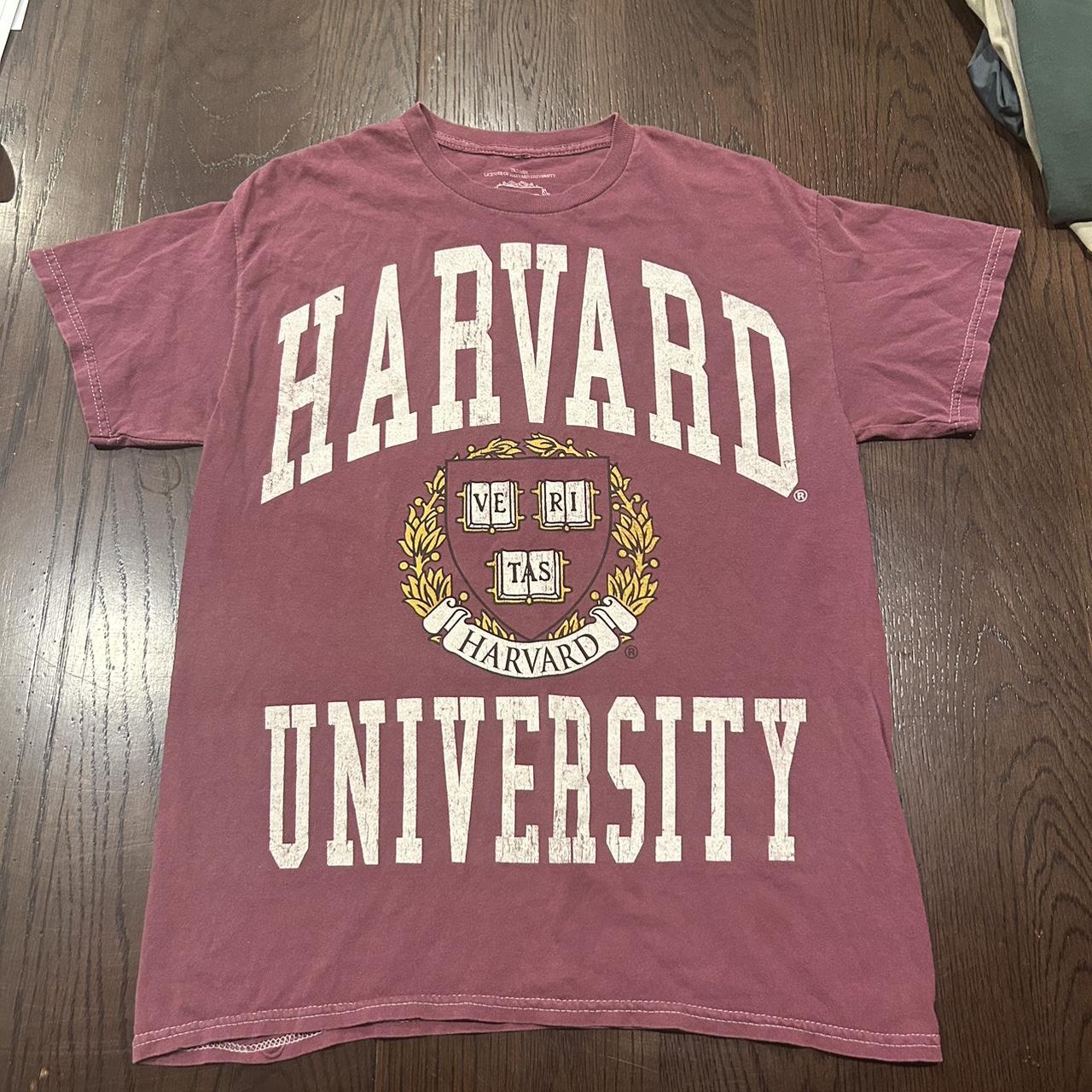 Harvard University Thrifted Tee Size:... - Depop