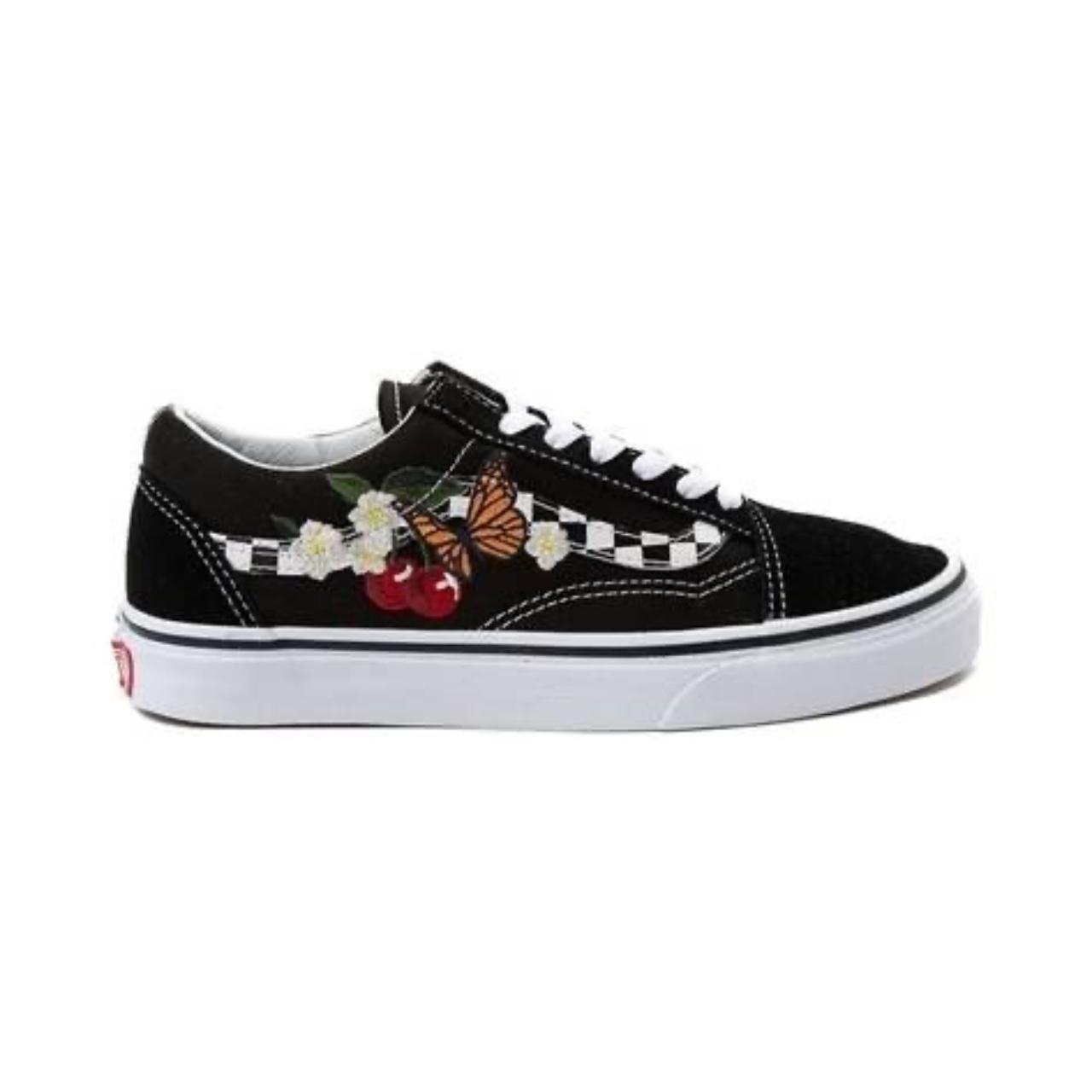 Vans slip store on checker floral