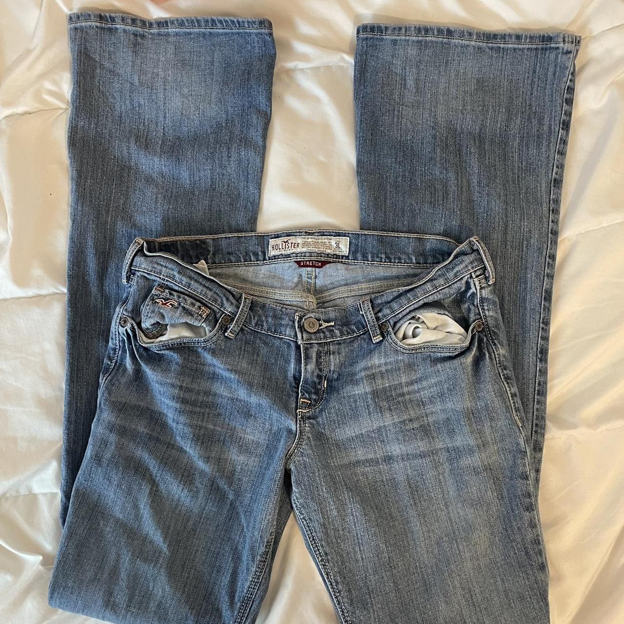 Hollister flare jeans in blue. Size 3. Great - Depop