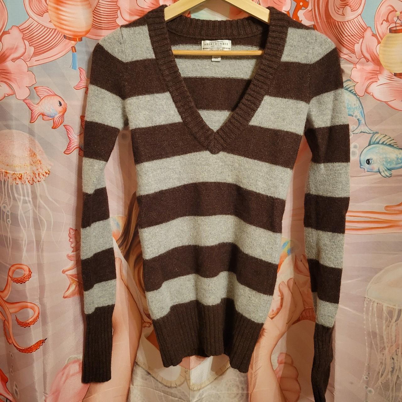 Abercrombie striped sweater best sale