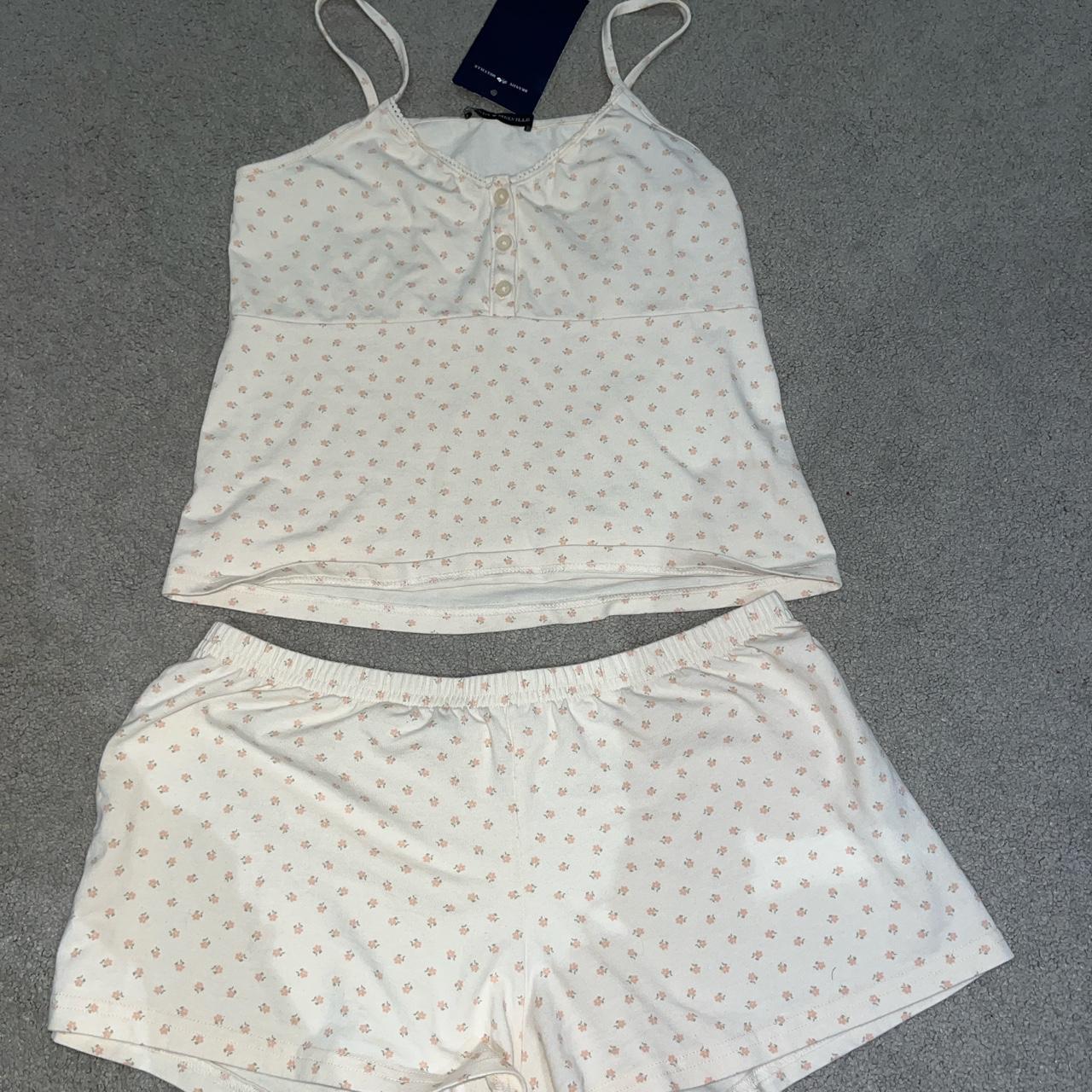 Brandy melville floral pyjama set Shorts and tank... Depop