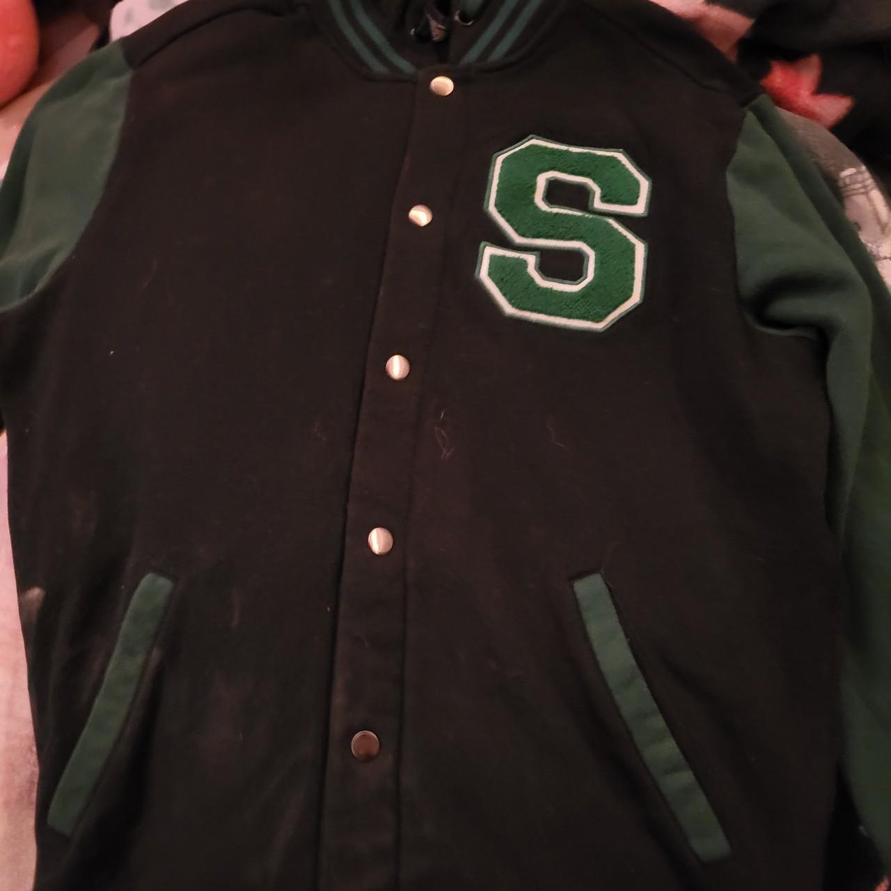 Hot topic clearance slytherin varsity jacket