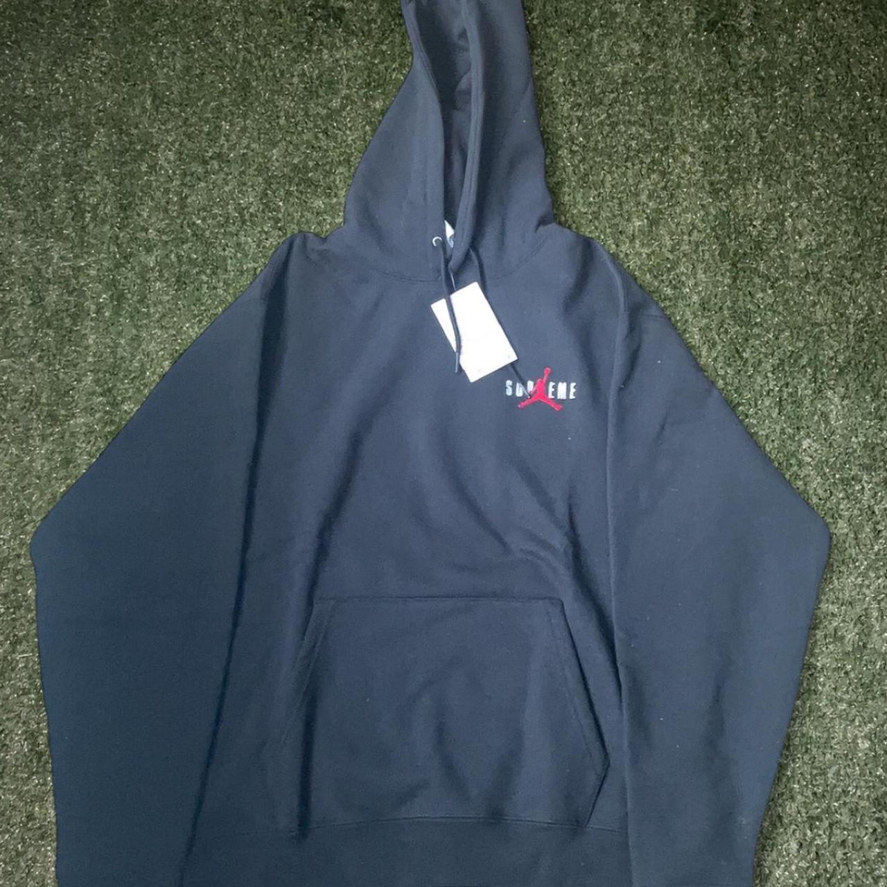 Supreme Jordan Hooded Sweatshirt Depop
