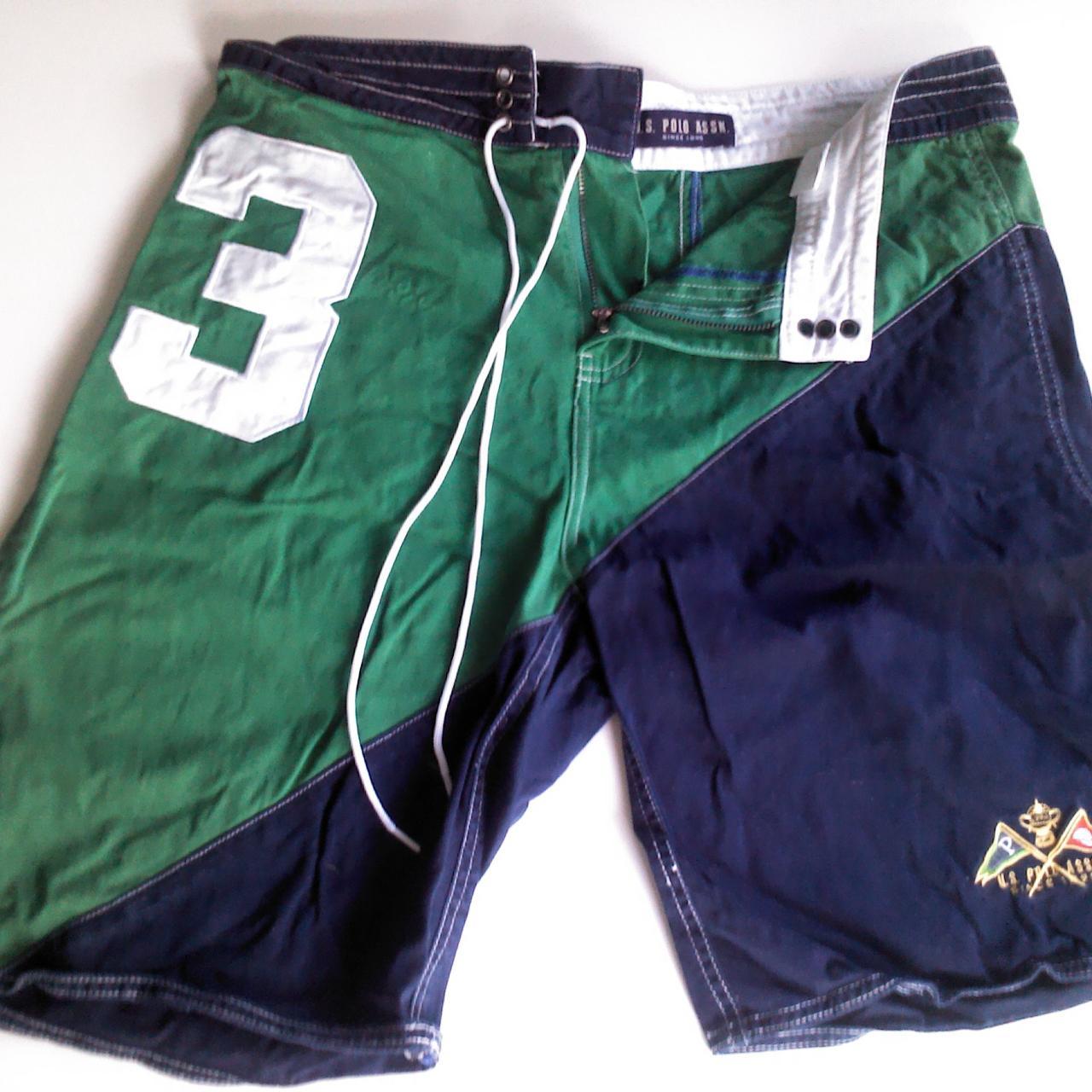 U.S. Polo Assn Spell Out Color Block Shorts Blue