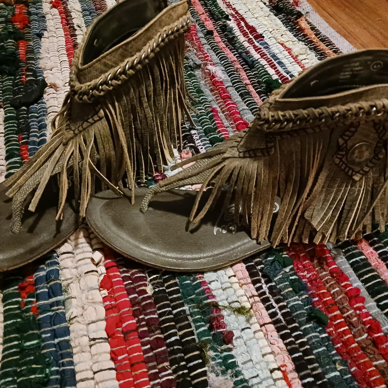 Source Unknown Women's Flip flops - Brown/Silver … - image 1