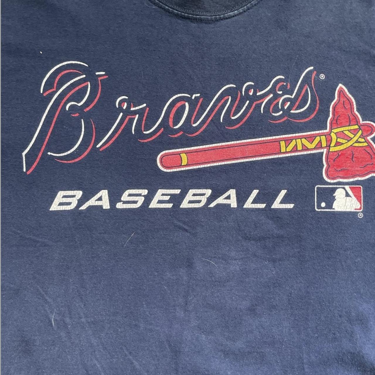 Atlanta Braves Vintage Majestic Baseball Teeshirt - Depop