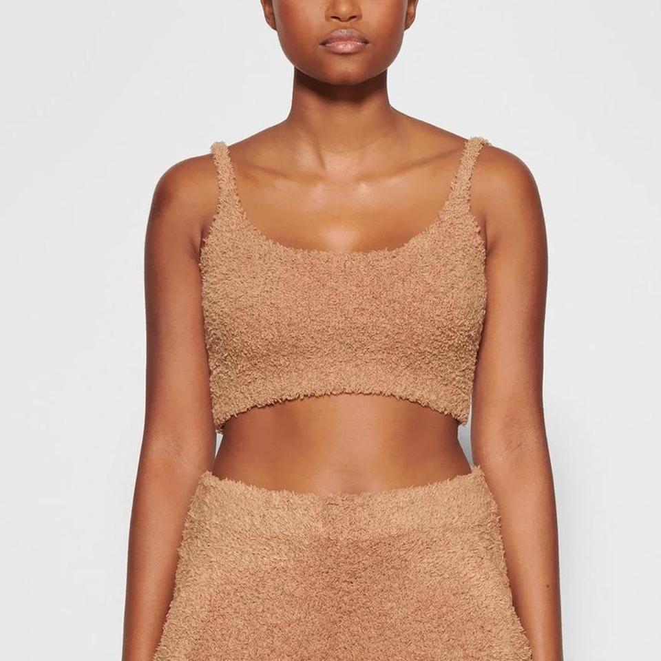SKIMS Cozy Knit Tank in Camel S/M Size M - $70 New With Tags - From Matilda