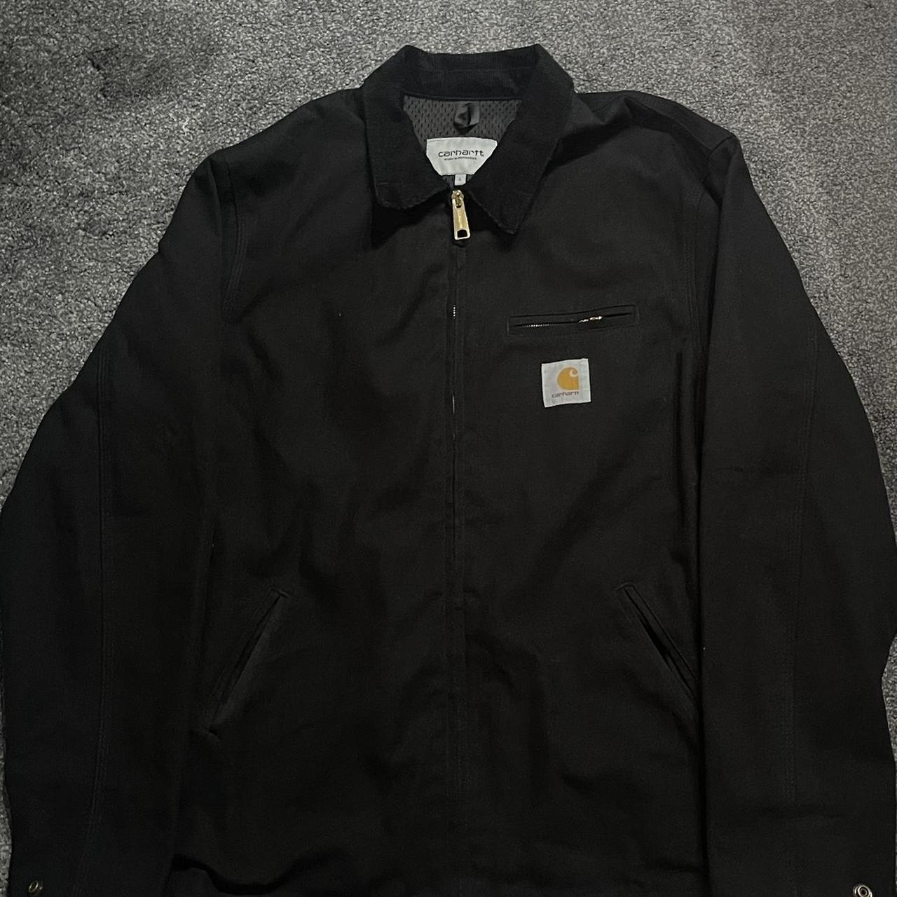Carharrt detroit jacket black large perfect... - Depop