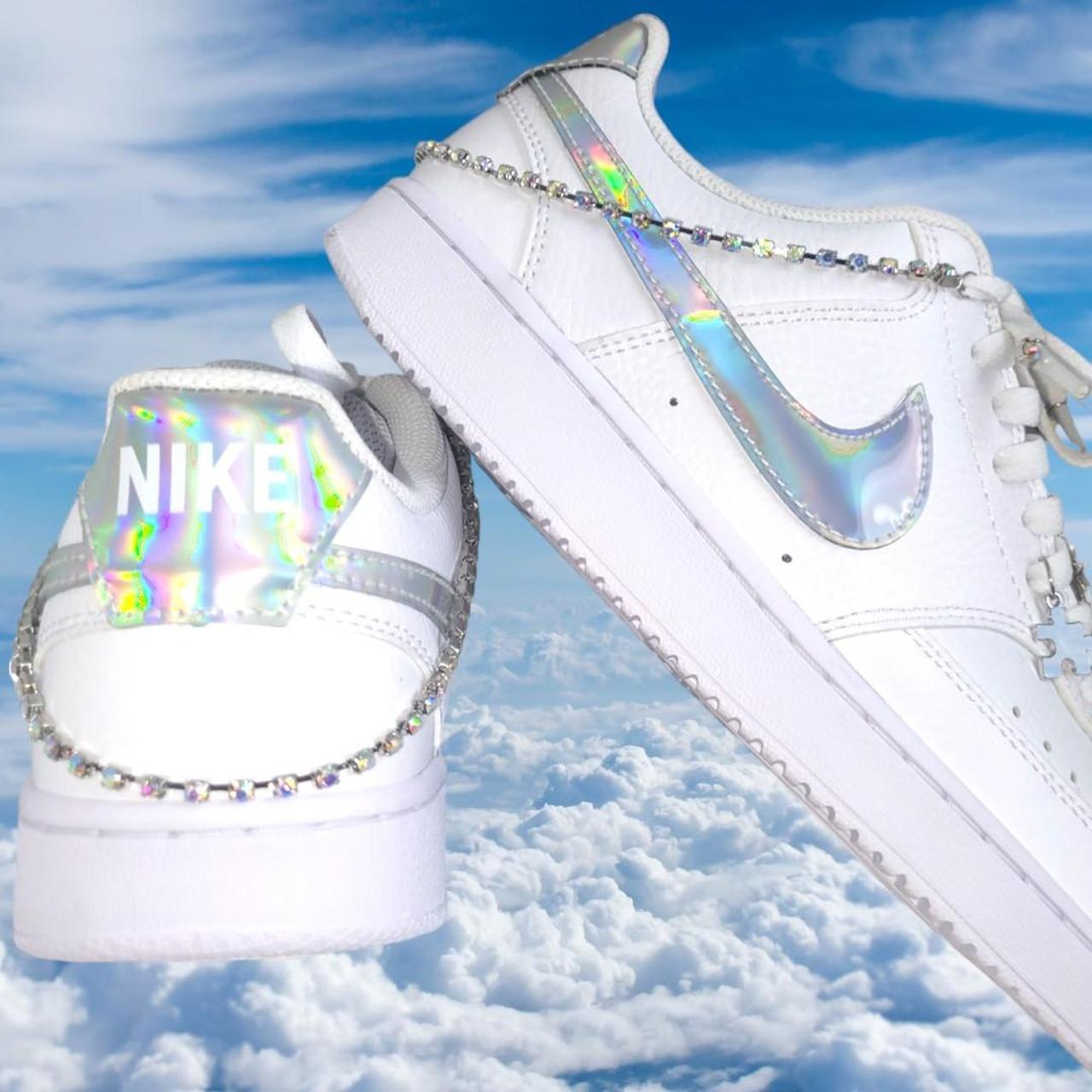 nike shoes with bling swoosh