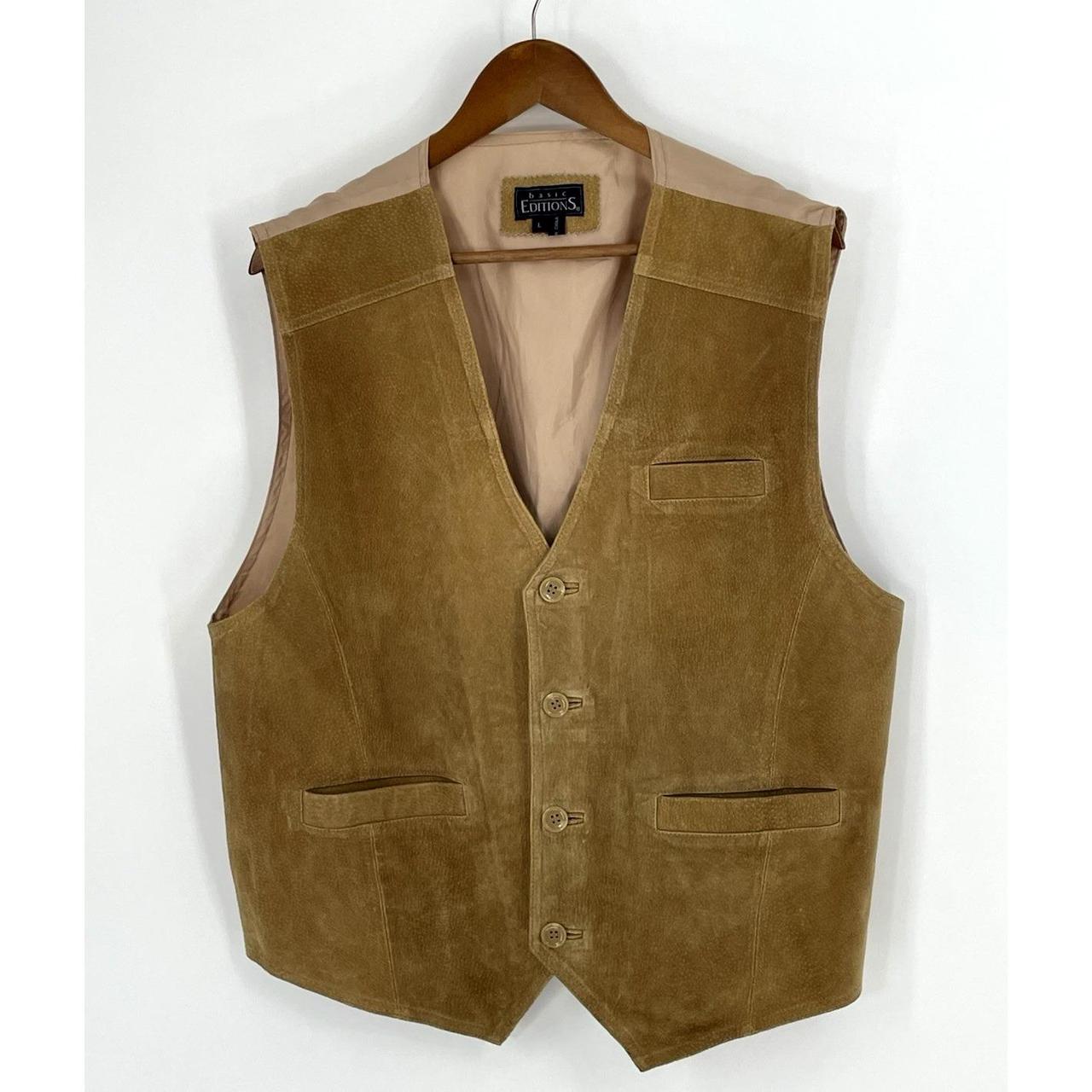 Basic Editions Men's Vest - Brown - L – Basic Edi… - image 1