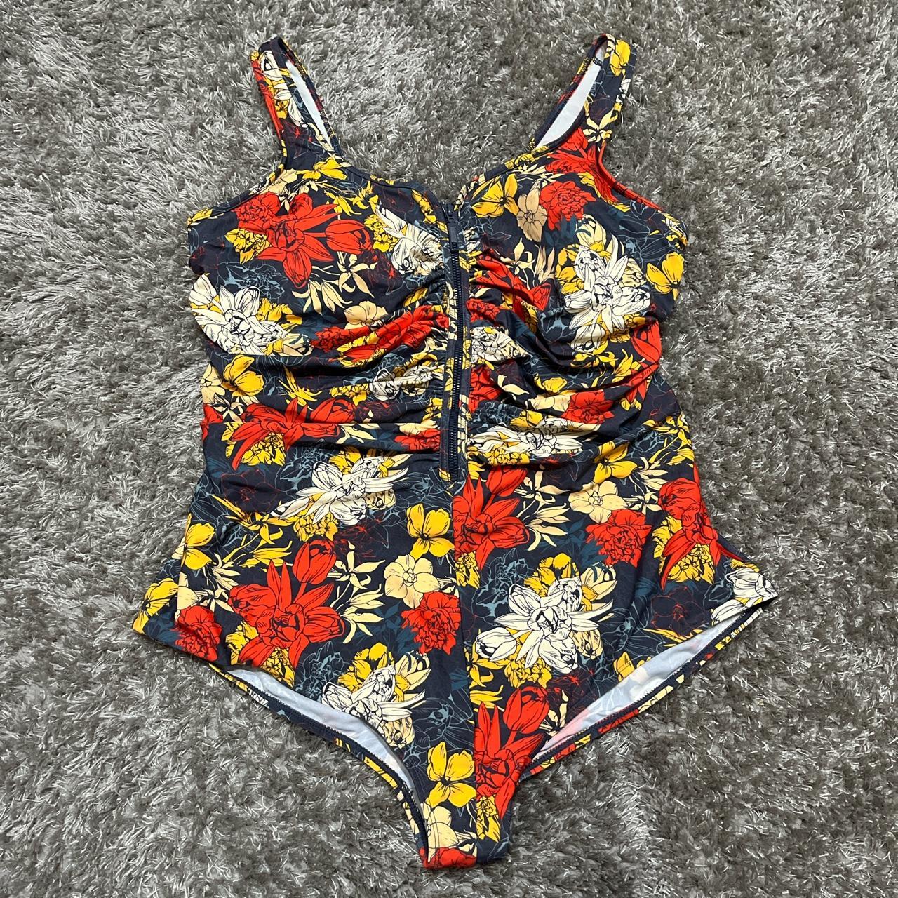 Delimira swimsuit brand new size 22 featuring a zip - Depop