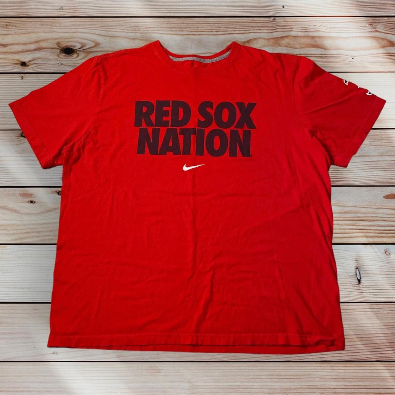 mens red and black nike shirt