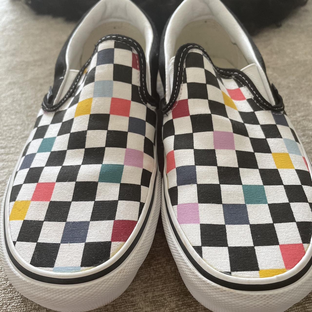 Vans Classic Slip-on Party Checker Size 5 Only worn... - Depop