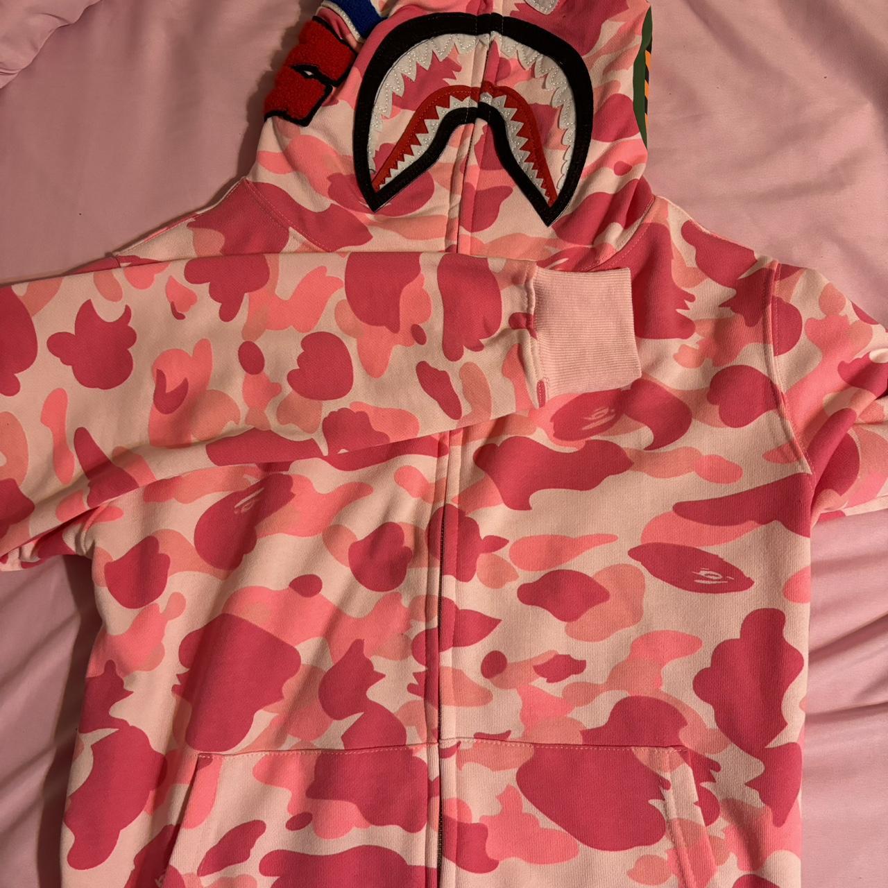 Pink shark hoodie hotsell