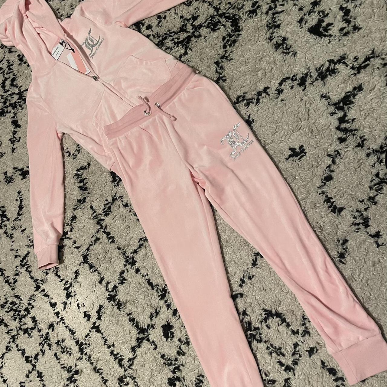 Juicy Couture Brand New Pink Velour Pajamas, - Depop