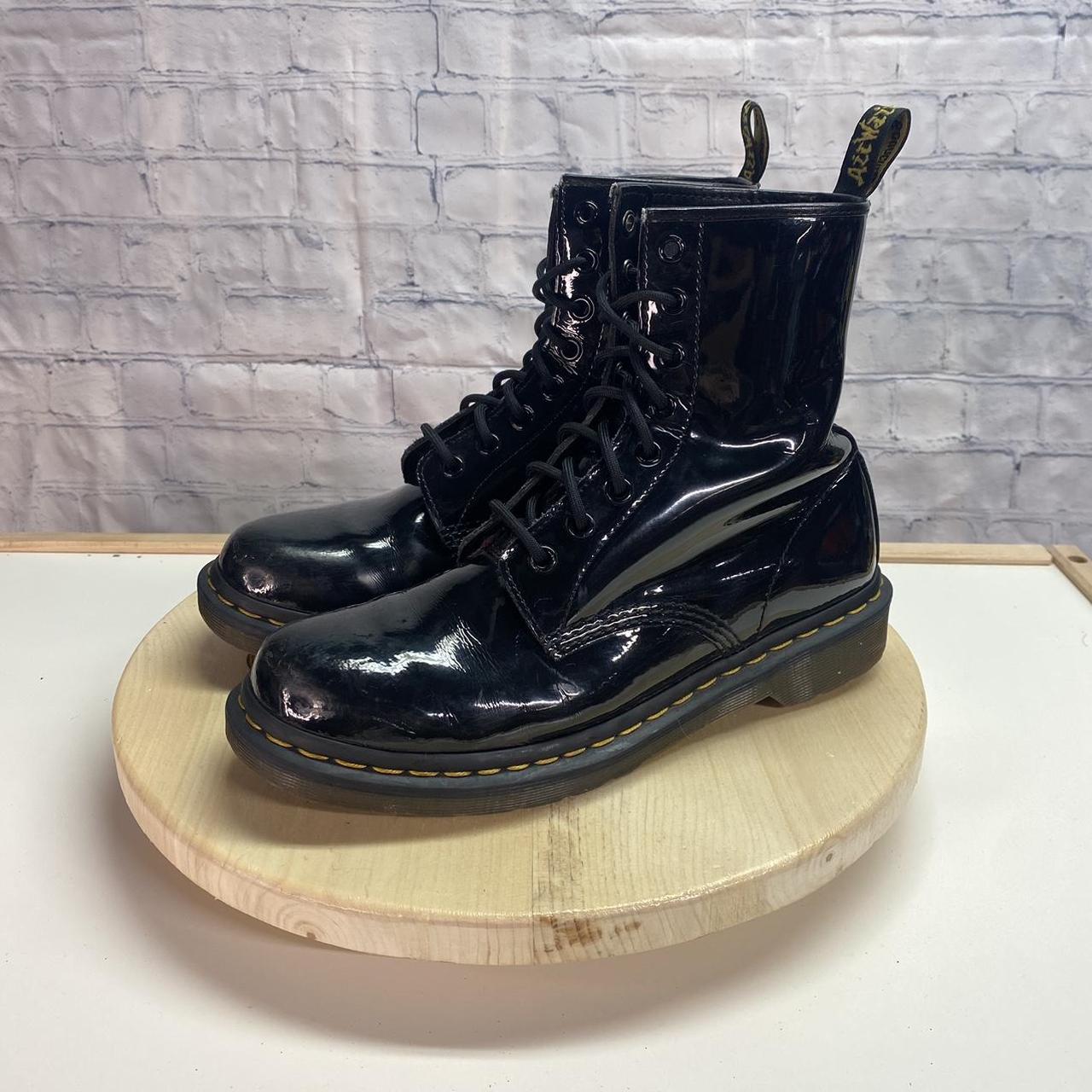 Dr Martens 1460 Boot Black Patent Leather Size 9... - Depop