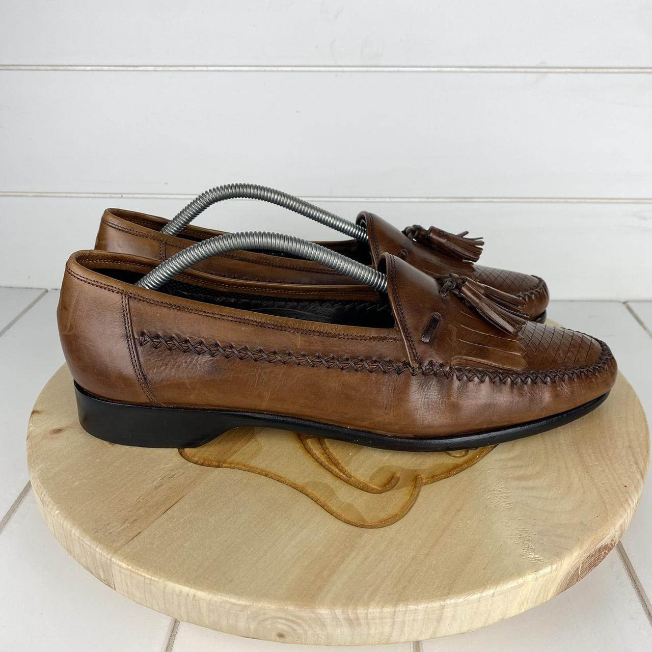 Cole Haan Bragano Men’s Brown Leather Tassel Loafers... - Depop