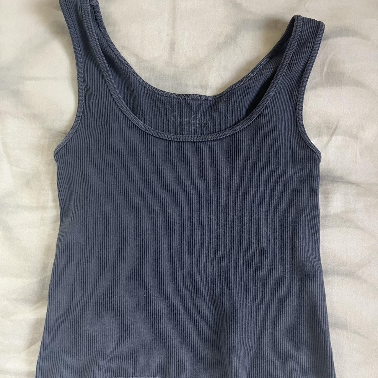 Brandy Melville Women's Navy Vest | Depop