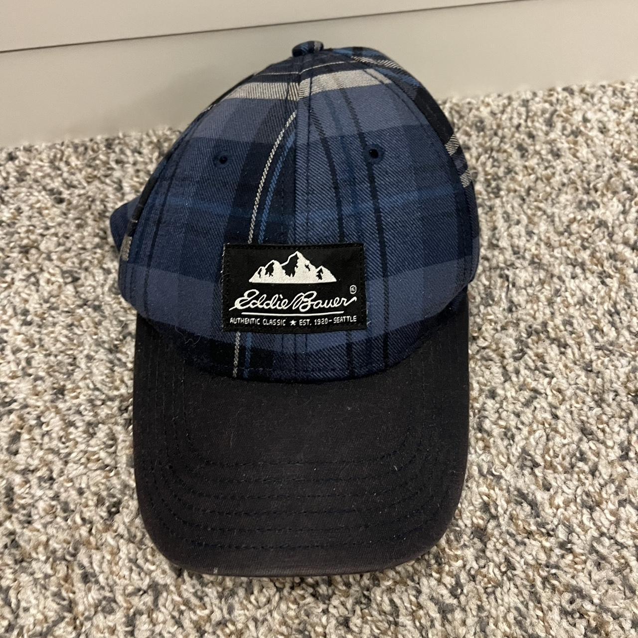 Plaid Eddie Bauer hat with an adjustable strap - Depop