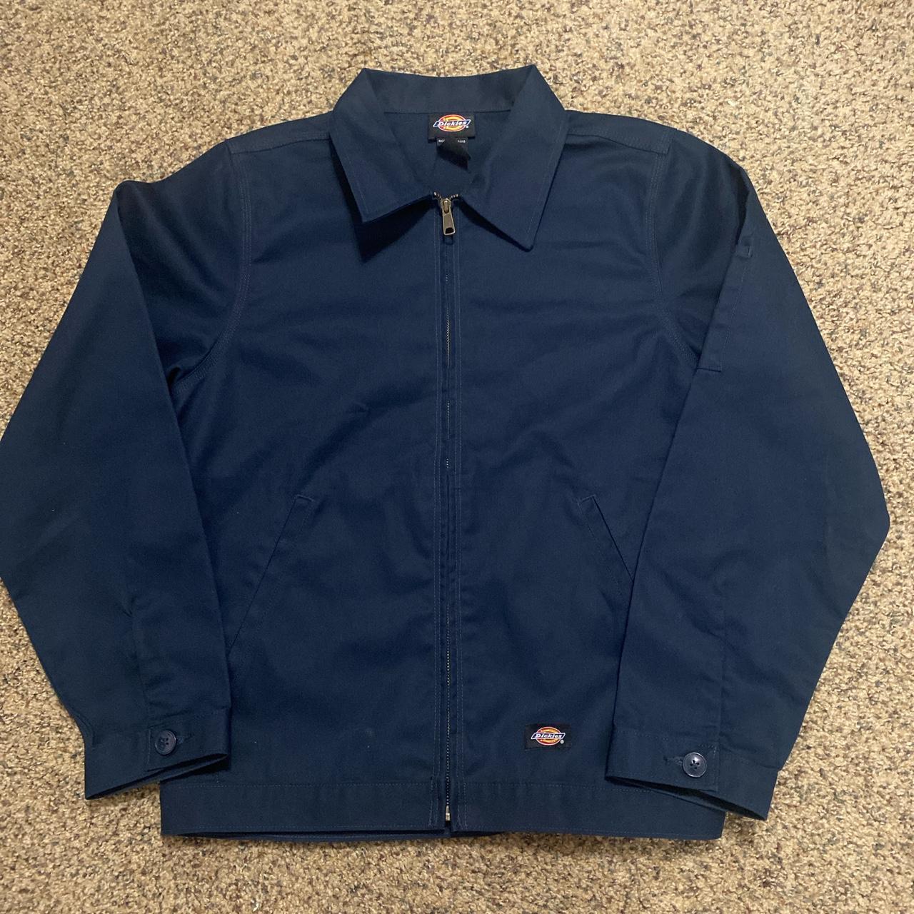 Navy blue Dickie’s workwear jacket Size small... - Depop
