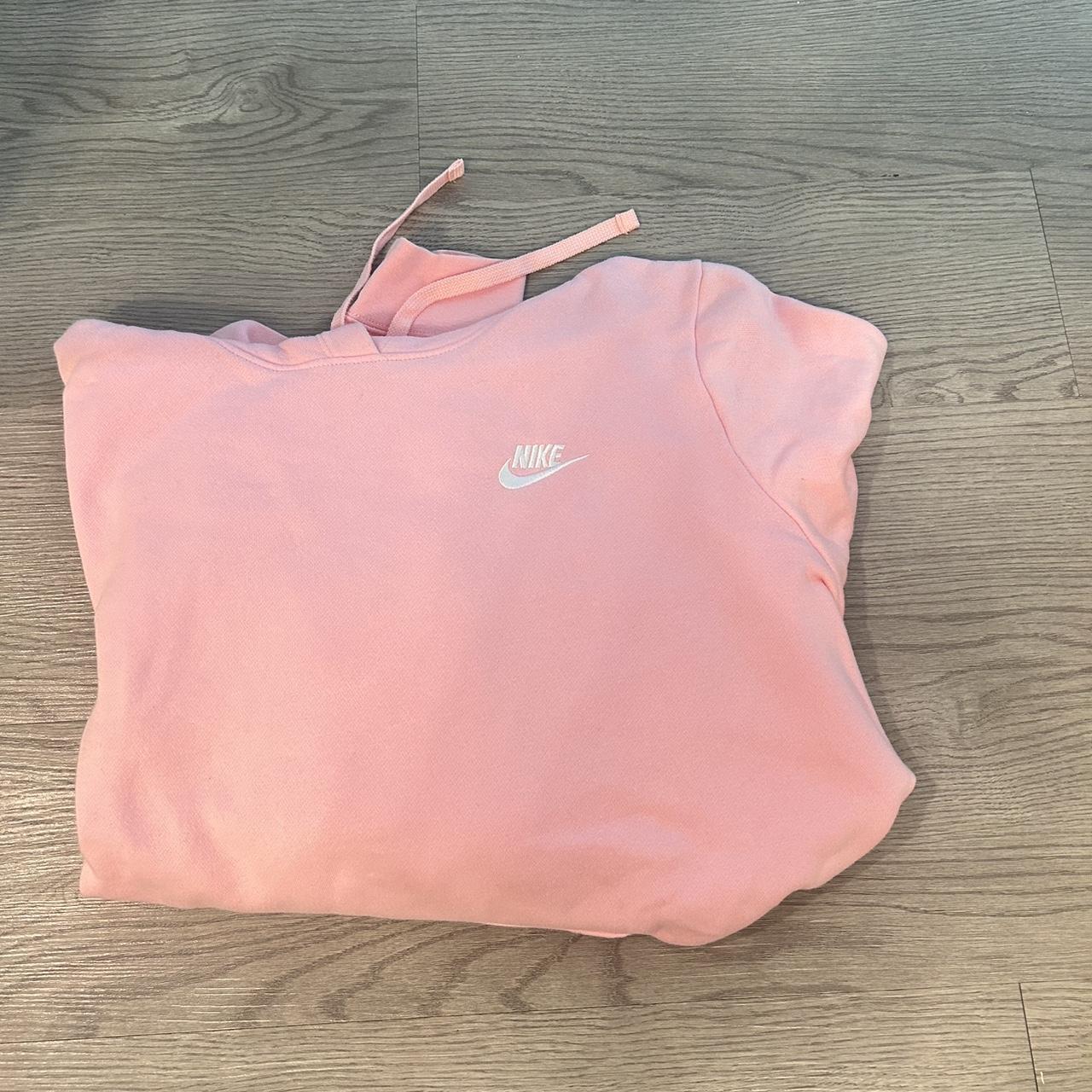 cropped pink nike hoodie