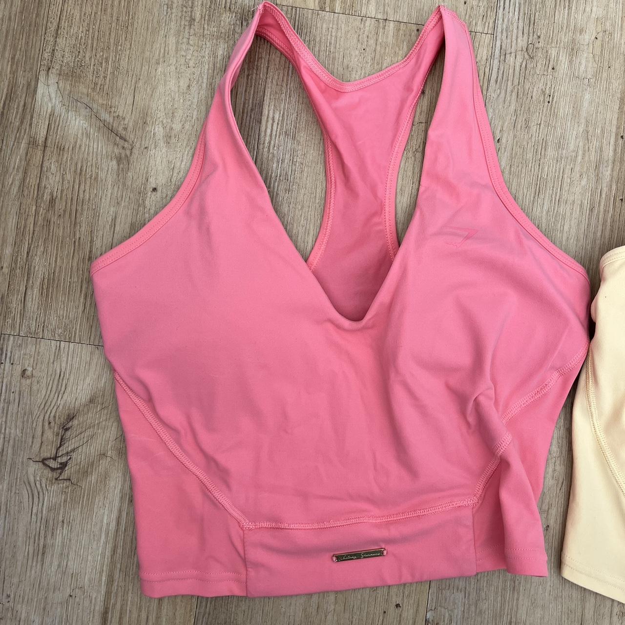 Gymshark Whitney tanks Pink and yellow Great... Depop