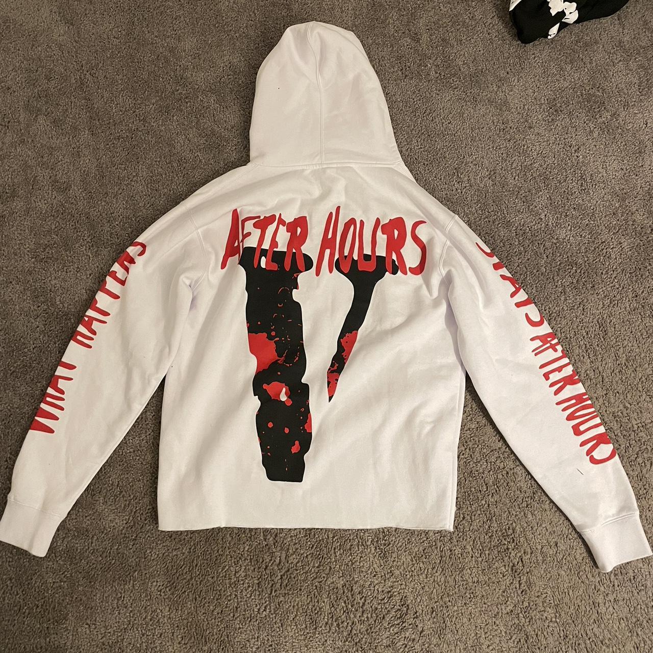 Depop Vlone Hoodie White And Red White And Red After Hours Hoodie